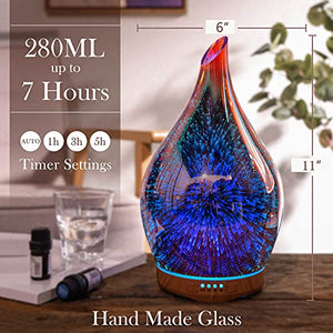 3D 手工玻璃精油香氛機｜超聲波冷霧加濕器