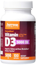 將圖片載入圖庫檢視器 【Jarrow Formulas】Vitamin D3, 5000 IU, 100 Softgels - Kootw