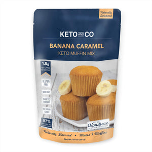 Keto and Co 生酮香蕉焦糖瑪芬烘培粉| 無麩質、無糖、低碳水化合物